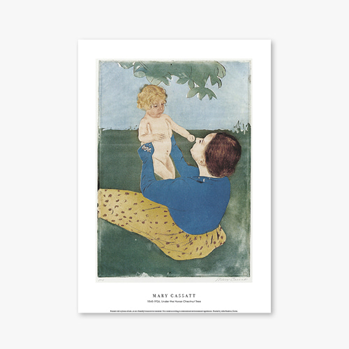 타임세일40%) [A3] 명화 포스터 007 Mary Cassatt Under the Horse Chestnut Tree 메리 카사트