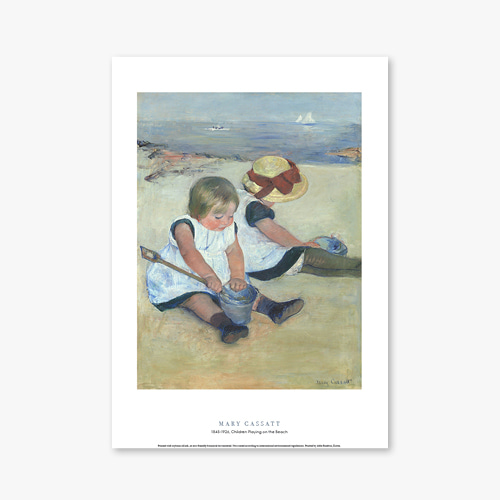 타임세일40%) [A3] 명화 포스터 006 Mary Cassatt Children Playing on the Beach 메리 카사트
