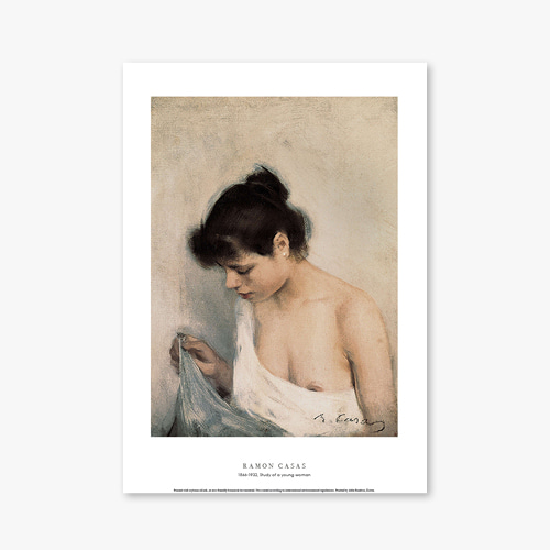 타임세일40%) [A3] 명화 포스터 006 Ramon Casas Study of a young woman 라몬 카사스