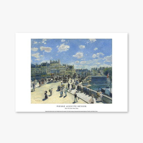 타임세일40%) [A3] 명화 포스터 012 Pierre Auguste Renoir Pont Neuf Paris 피에르 오귀스트 르누아르